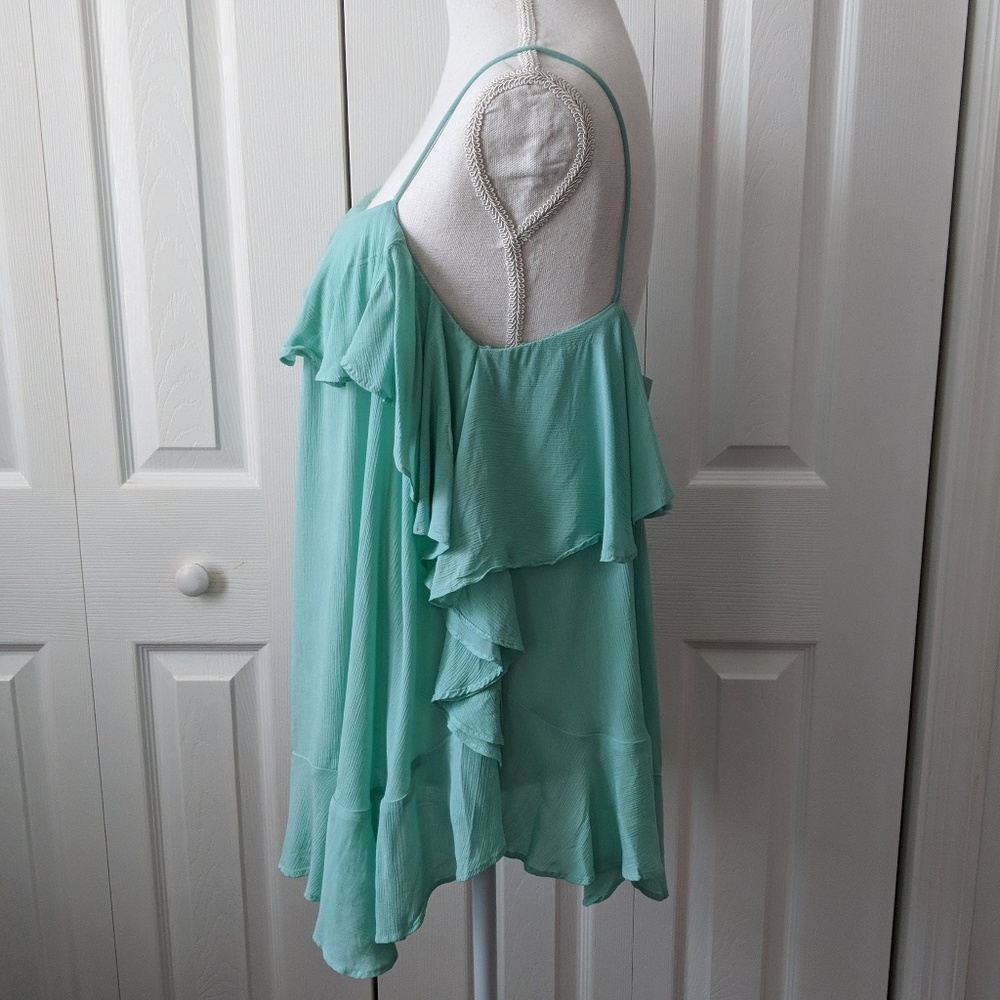 Free People Intimately Cascades Ruffle Cami aqua - Picture 3 of 7